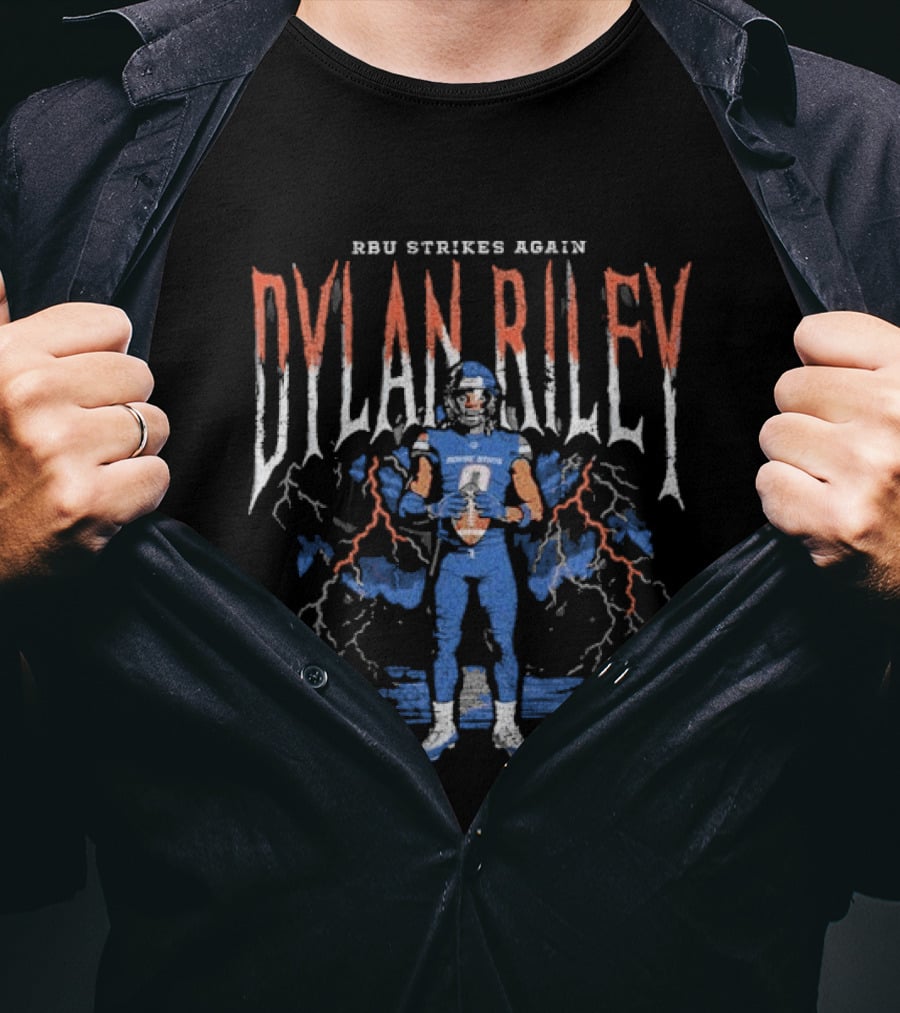 Dylan Riley RBU Strikes Again Boise State Broncos Boogeyman T-Shirt