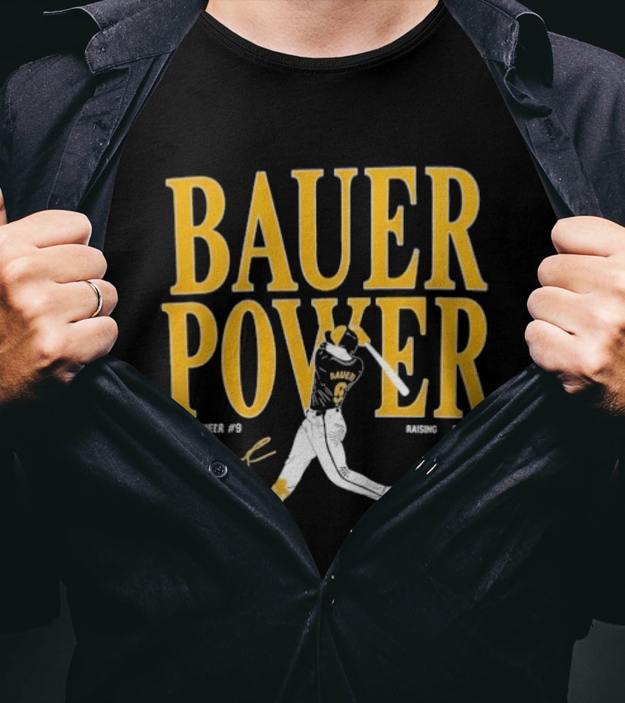 Bauer Power Jake Bauers #9 Baseball Signature T-Shirt
