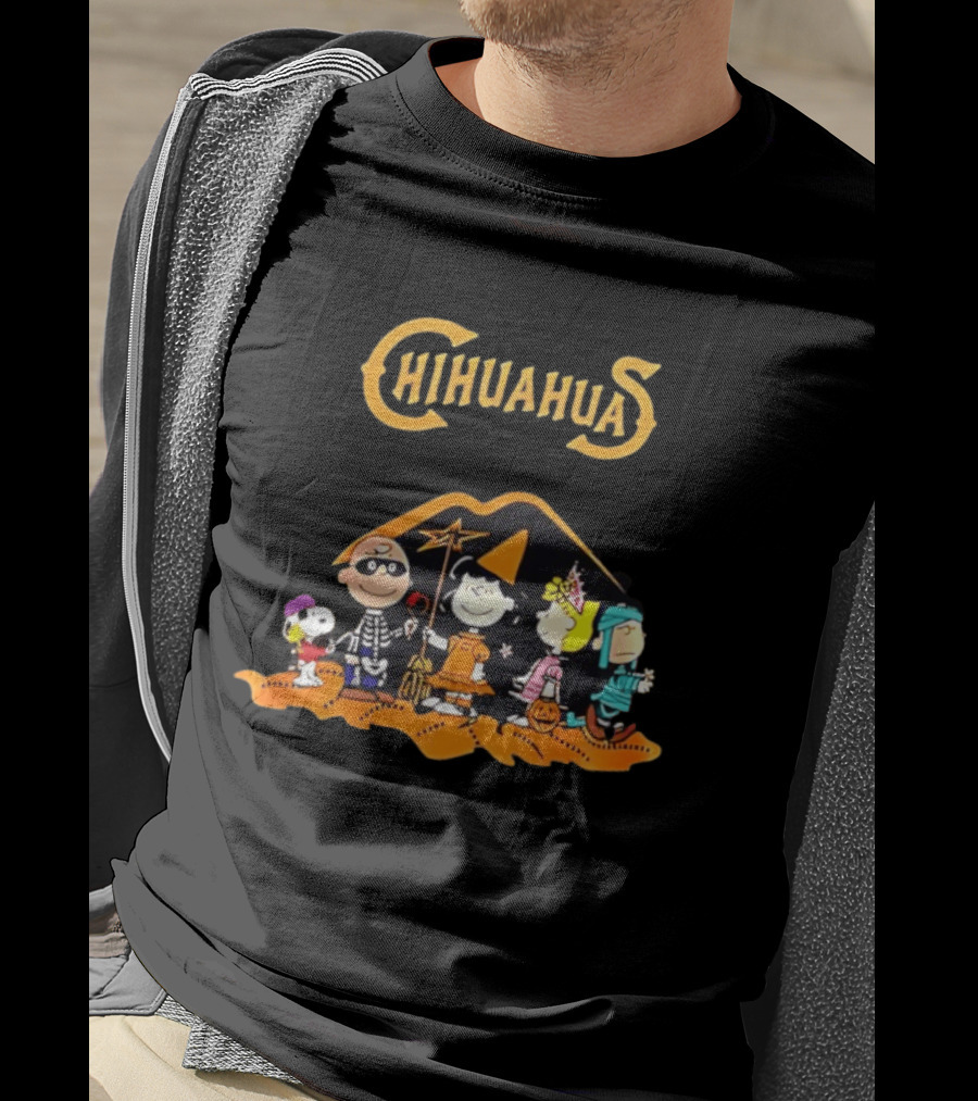 El Paso Chihuahuas Peanuts Halloween 2026 Snoopy Woodstock Lucy Charlie Brown Linus T-Shirt