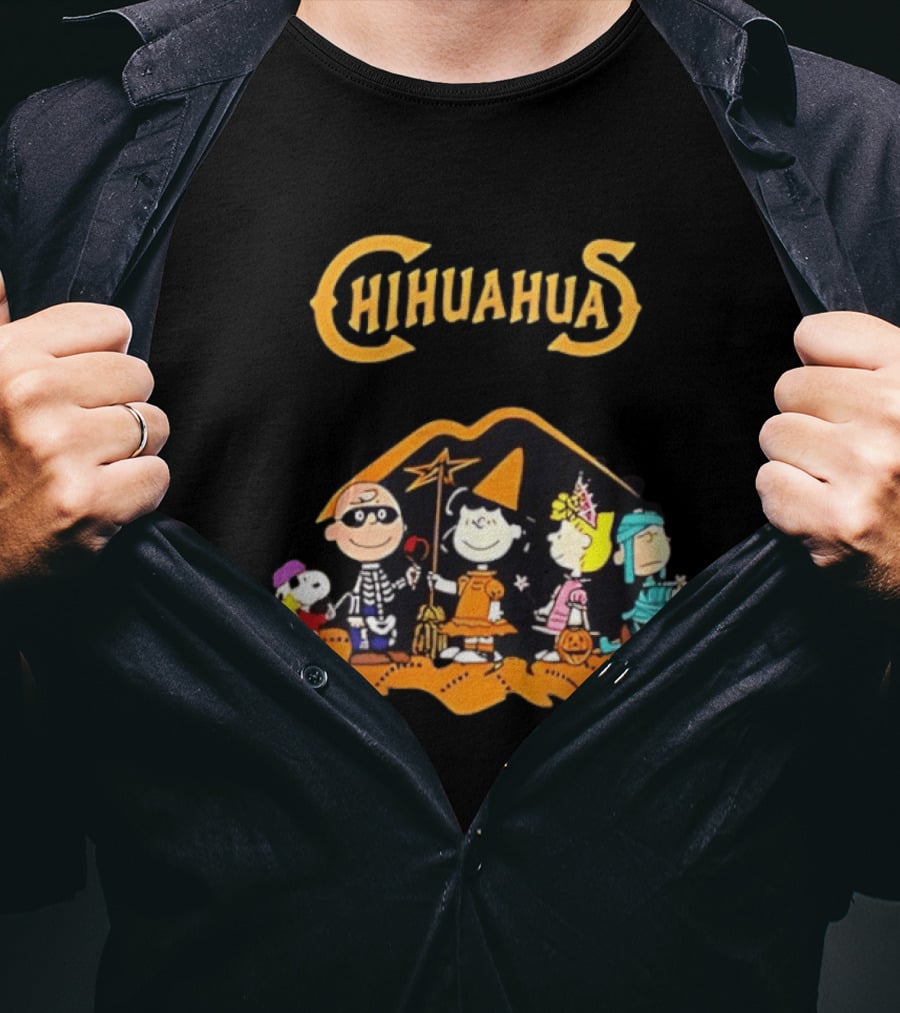 El Paso Chihuahuas Peanuts Halloween 2026 Snoopy Woodstock Lucy Charlie Brown Linus T-Shirt