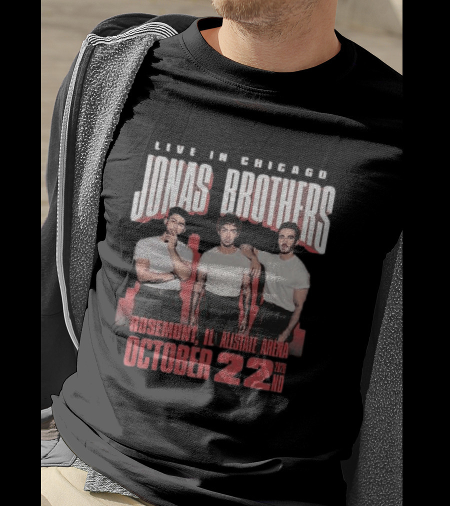 Live In Concert Jonas Brothers Rosemont IL Allstate Arena October 22 Crewneck T-Shirt