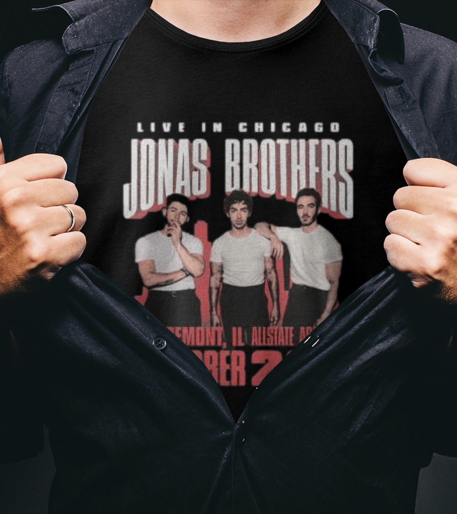 Live In Concert Jonas Brothers Rosemont IL Allstate Arena October 22 Crewneck T-Shirt