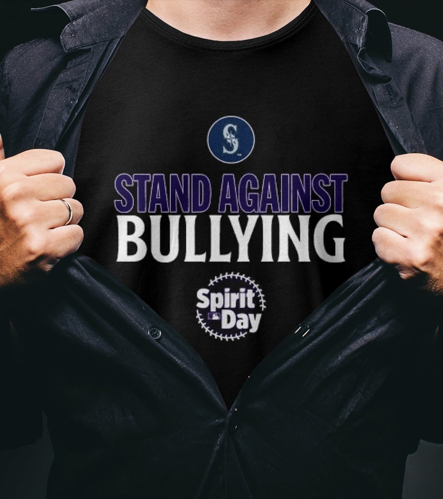 Seattle Mariners Spirit Day Stand Against Bullying MLB T-Shirt