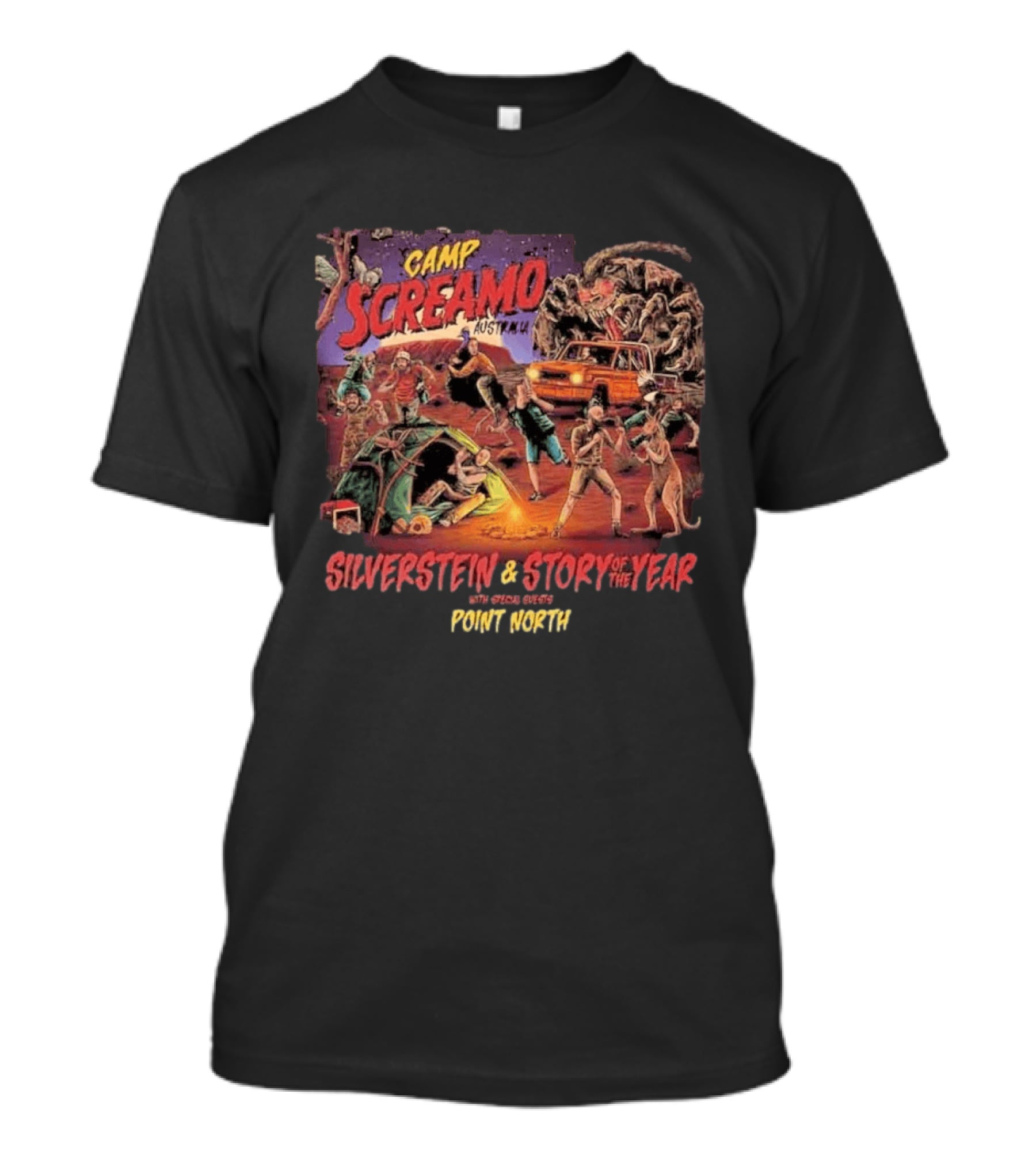 Camp Screamo Australia 2026 Silverstein Story Of The Year Featuring Point North T-Shirt