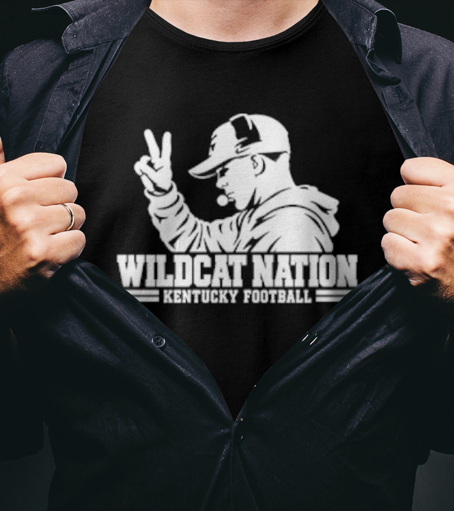 Wildcat Nation Kentucky Football Two Finger Coach T-Shirt