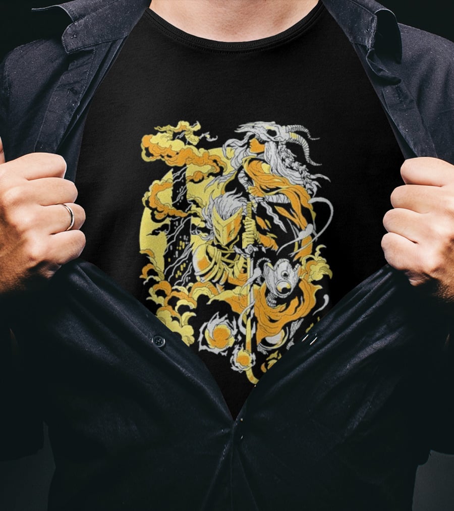 Slay The Spire The Spire Awaits Mysterious Fiery Knight T-Shirt