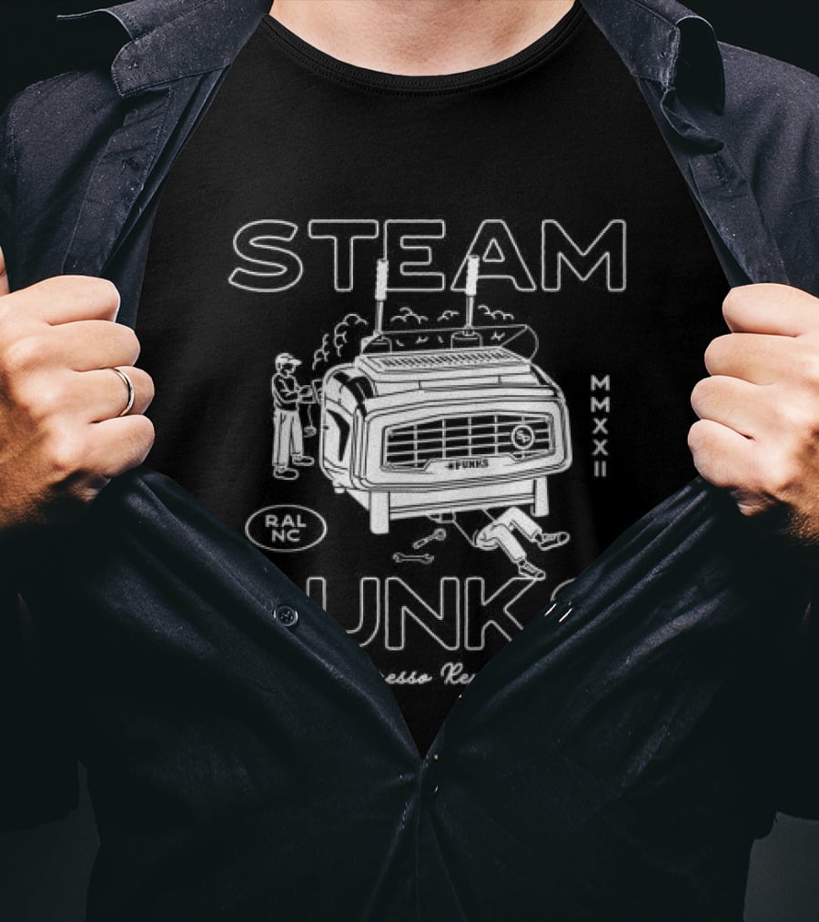 Steam Punks Engine Illustration Victorian T-Shirt