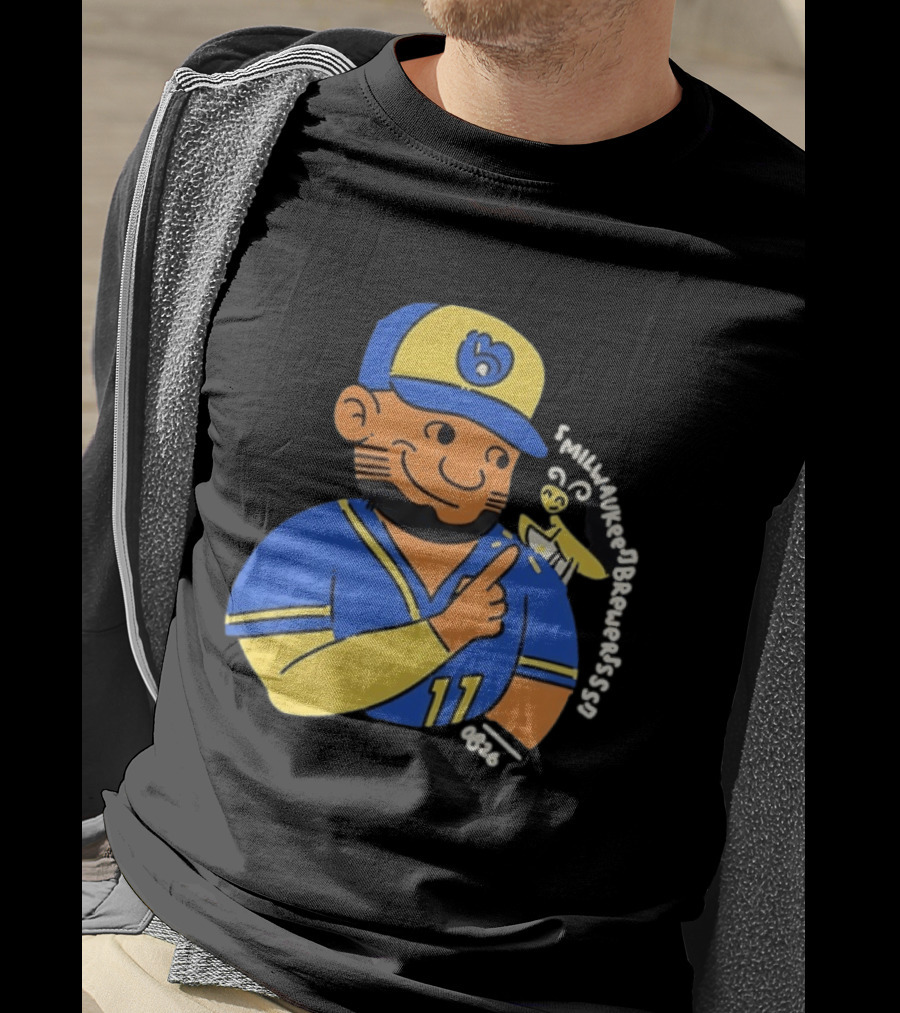 Milwaukee Brewers Jackson Chourio Smilwaukee Brewerssss 0626 Baseball Player Cartoon T-Shirt