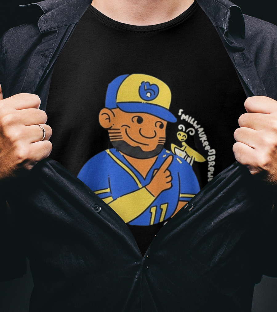Milwaukee Brewers Jackson Chourio Smilwaukee Brewerssss 0626 Baseball Player Cartoon T-Shirt