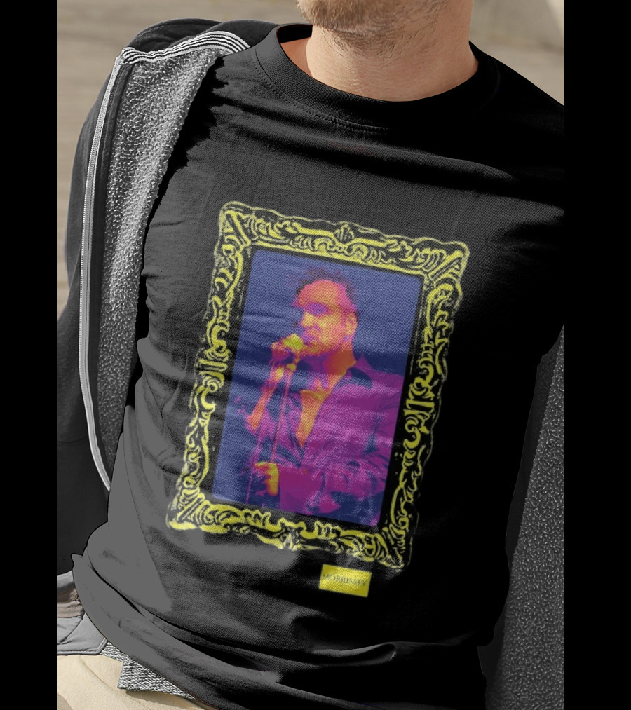 Morrissey Vibrant Stage Portrait In Ornate Frame T-Shirt