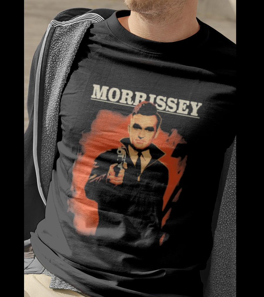 Morrissey Pistol Tour Man With Gun Red T-Shirt