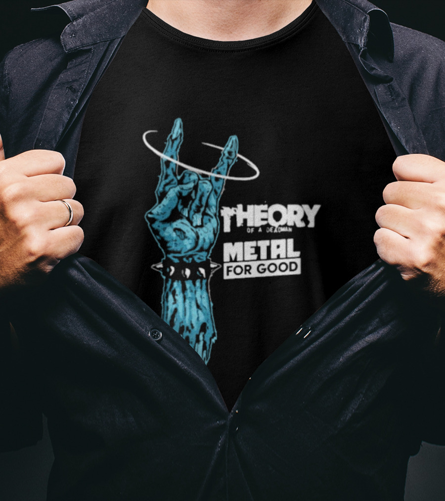 Theory Of A Deadman Metal For Good Blue Hand Halo Collaboration T-Shirt