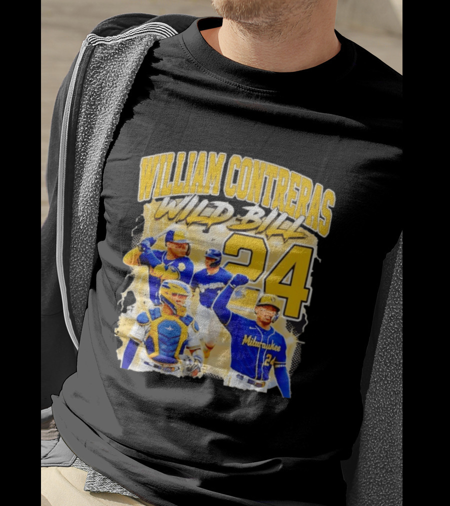 William Contreras Wild Bill Milwaukee 24 Player Collage T-Shirt