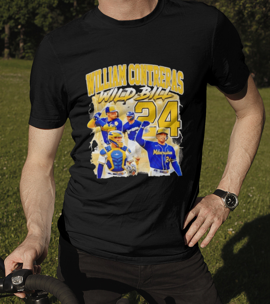 William Contreras Wild Bill Milwaukee 24 Player Collage T-Shirt