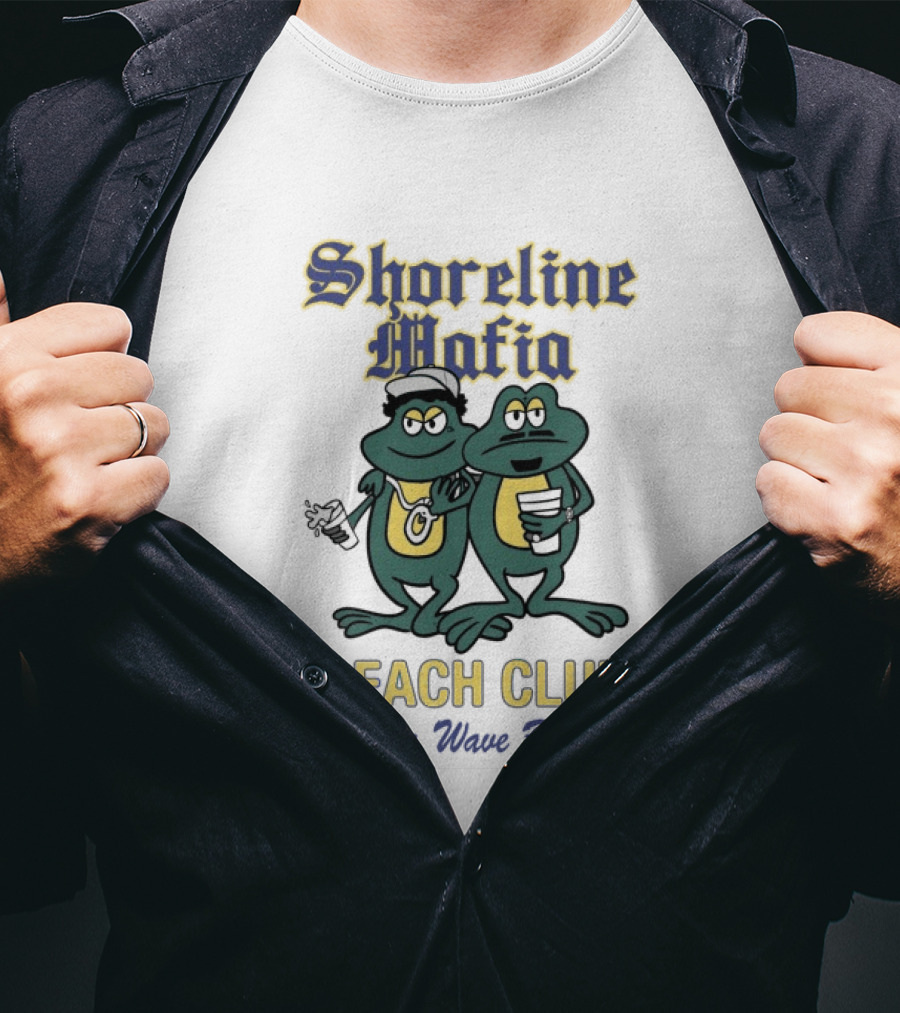 Shoreline Mafia Beach Club Frogs Hola Vato Boyz T-Shirt