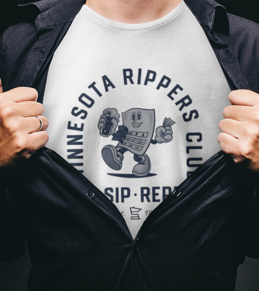 Minnesota Rippers Club Rip Sip Repeat Est 1858 T-Shirt