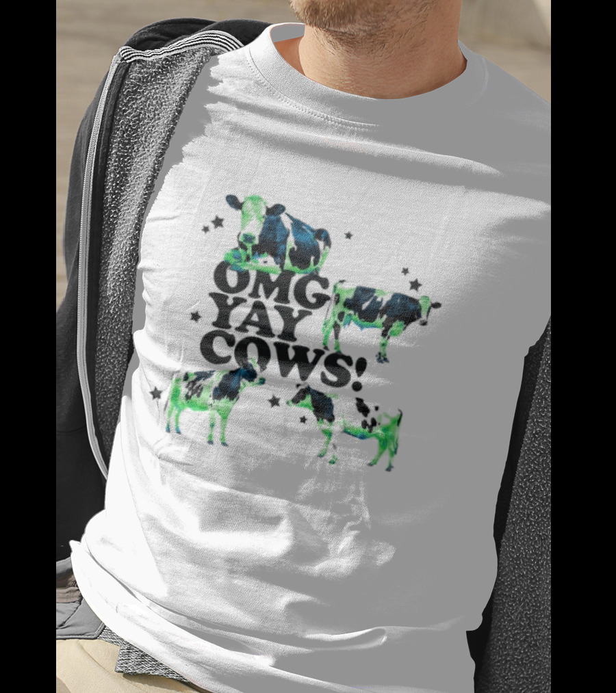 OMG Yay Cows Neon Farm Animal T-Shirt
