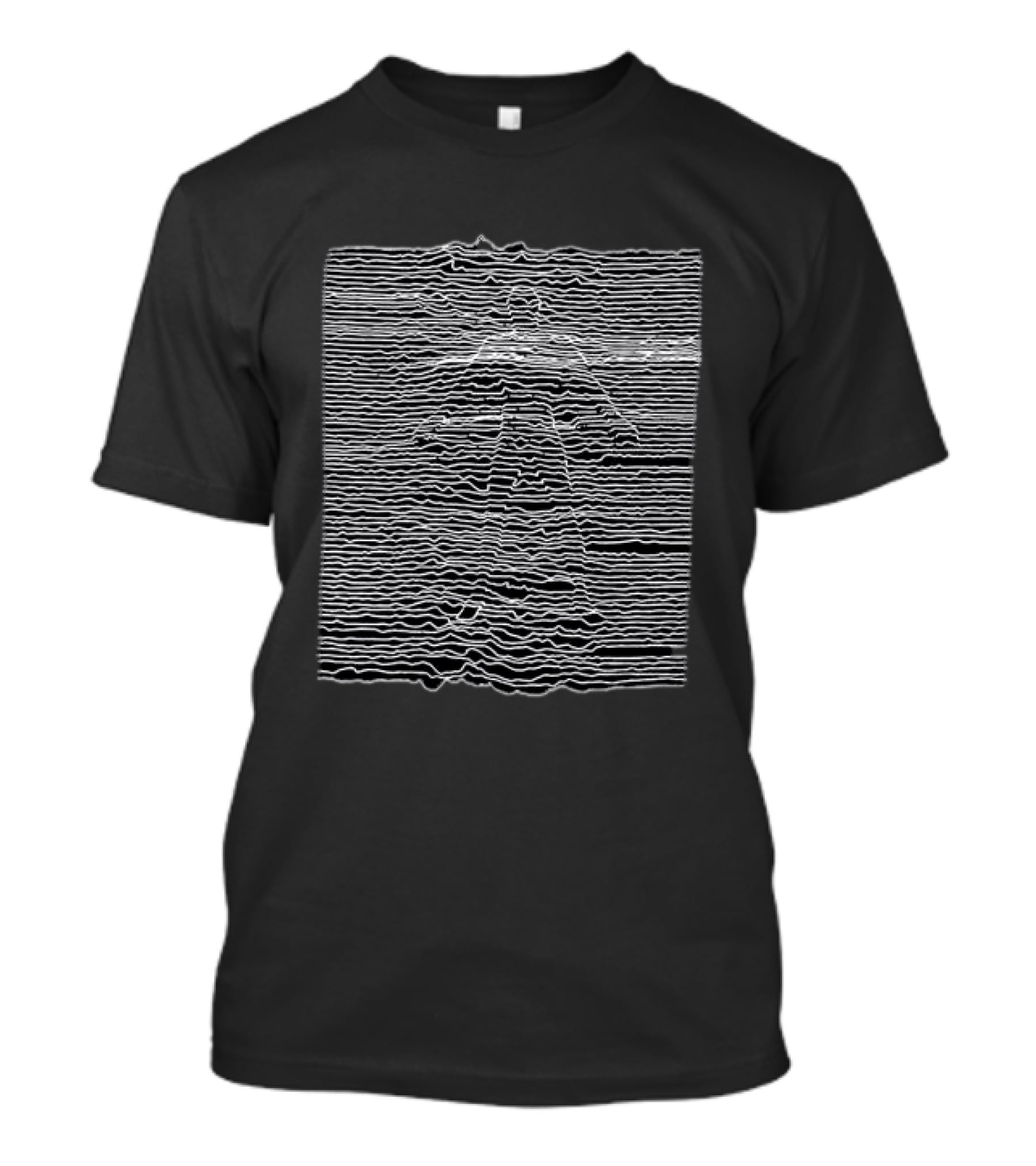 Ashez Store Shop Black Famous Album Cover Style Lines T-Shirt