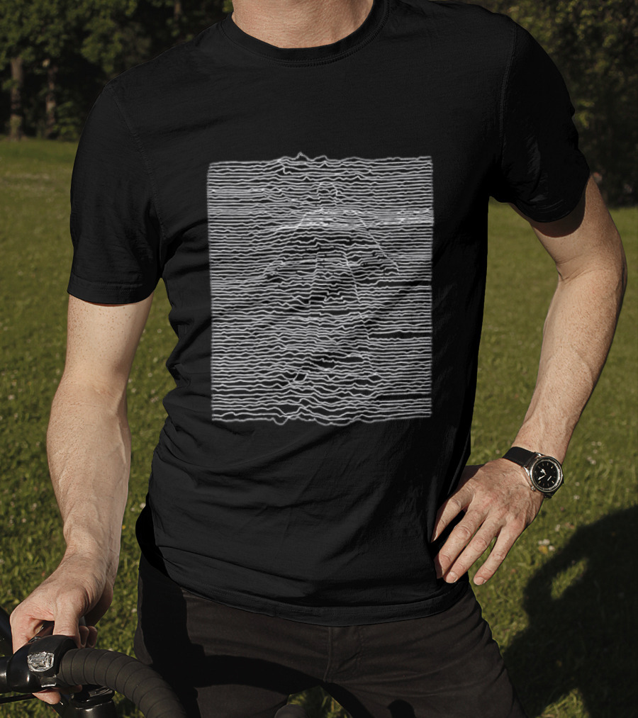 Ashez Store Shop Black Famous Album Cover Style Lines T-Shirt