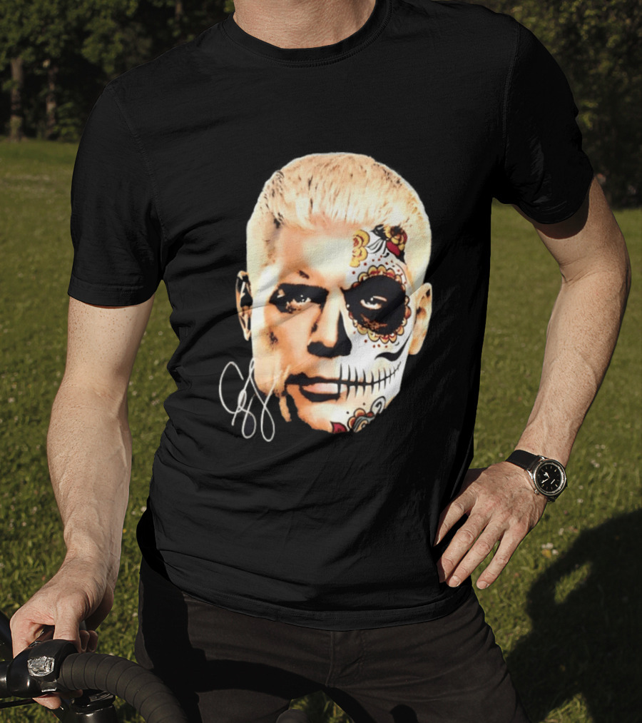 Cody Rhodes Dia De Muertos Sugar Skull Facepaint T-Shirt