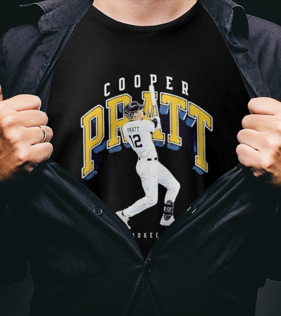 Cooper Pratt 12 Milwaukee Baseball Brewers Collegiate T-Shirt