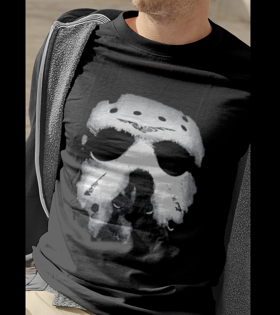 Jason Voorhees Distressed Hockey Mask T-Shirt