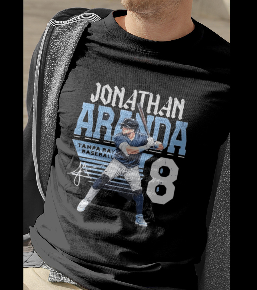 Jonathan Aranda Tampa Bay Baseball Number 8 Player T-Shirt