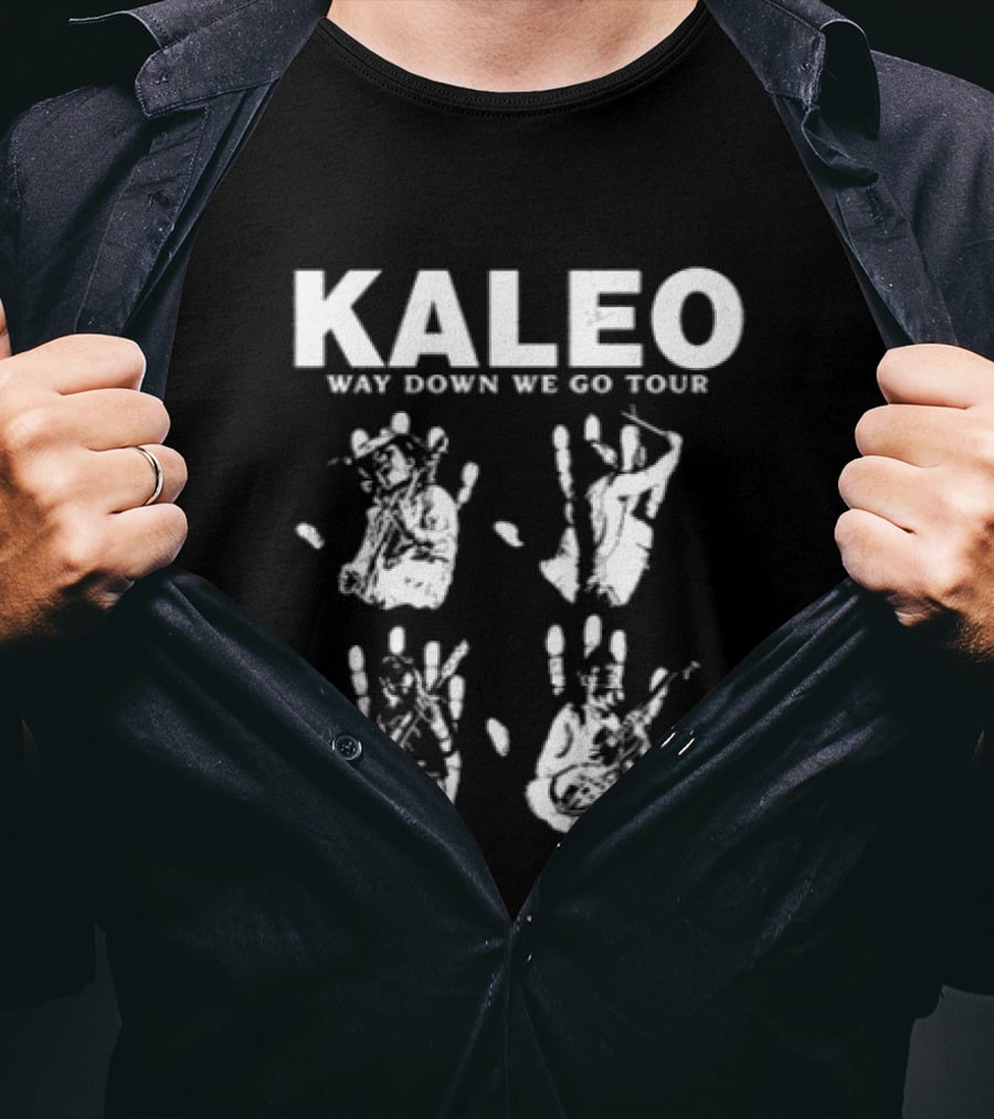 Kaleo Way Down We Go Tour 10 Year Anniversary 2026 2027 Handprint T-Shirt