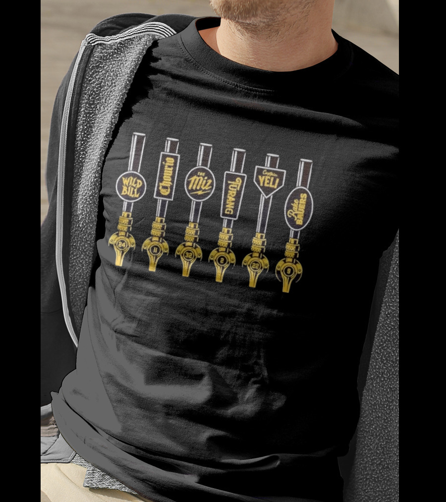 Milwaukee Brewers Baseball Wild Bill Chourio The Miz Turang Captain Yeli Rake Bauers Crew On Tap T-Shirt