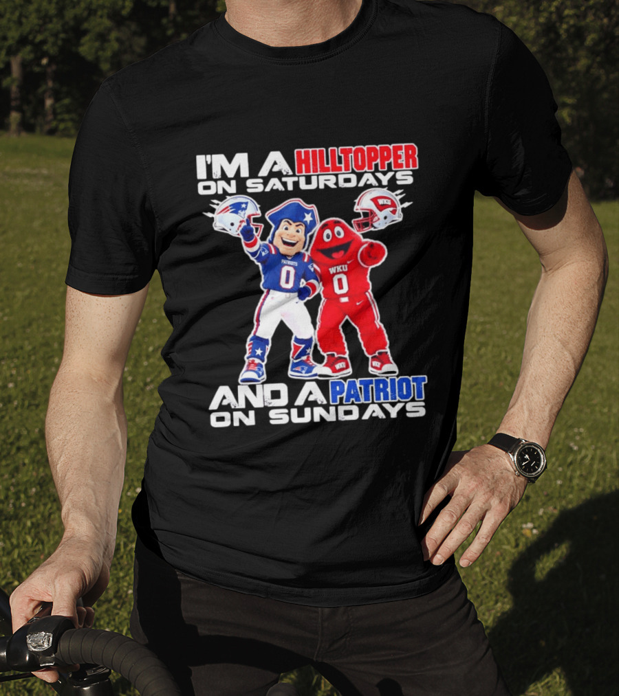 WKU Hilltopper Saturdays Patriots Sundays Football Mascots T-Shirt