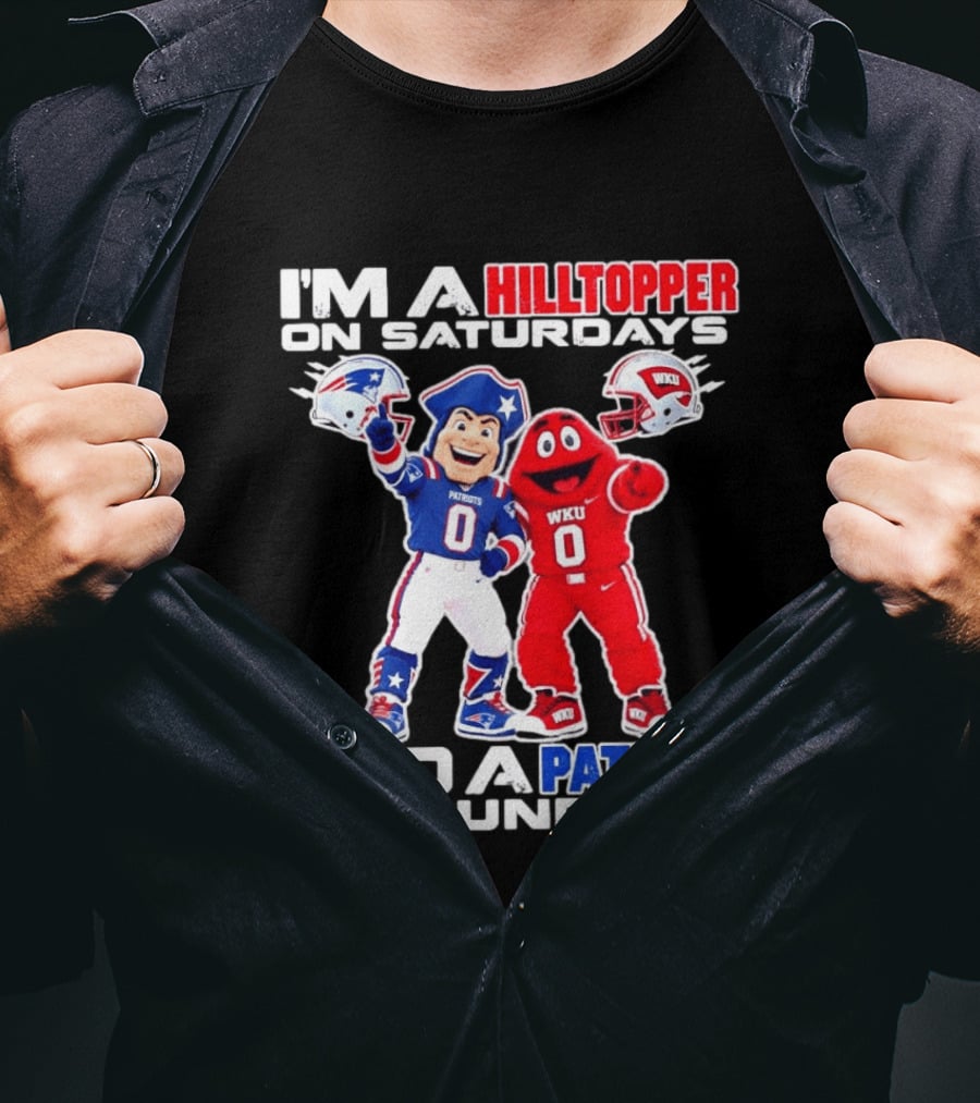 WKU Hilltopper Saturdays Patriots Sundays Football Mascots T-Shirt