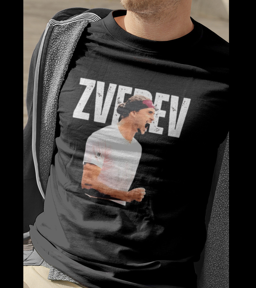 Zverev Tennis Athlete Action Pose With Headband T-Shirt