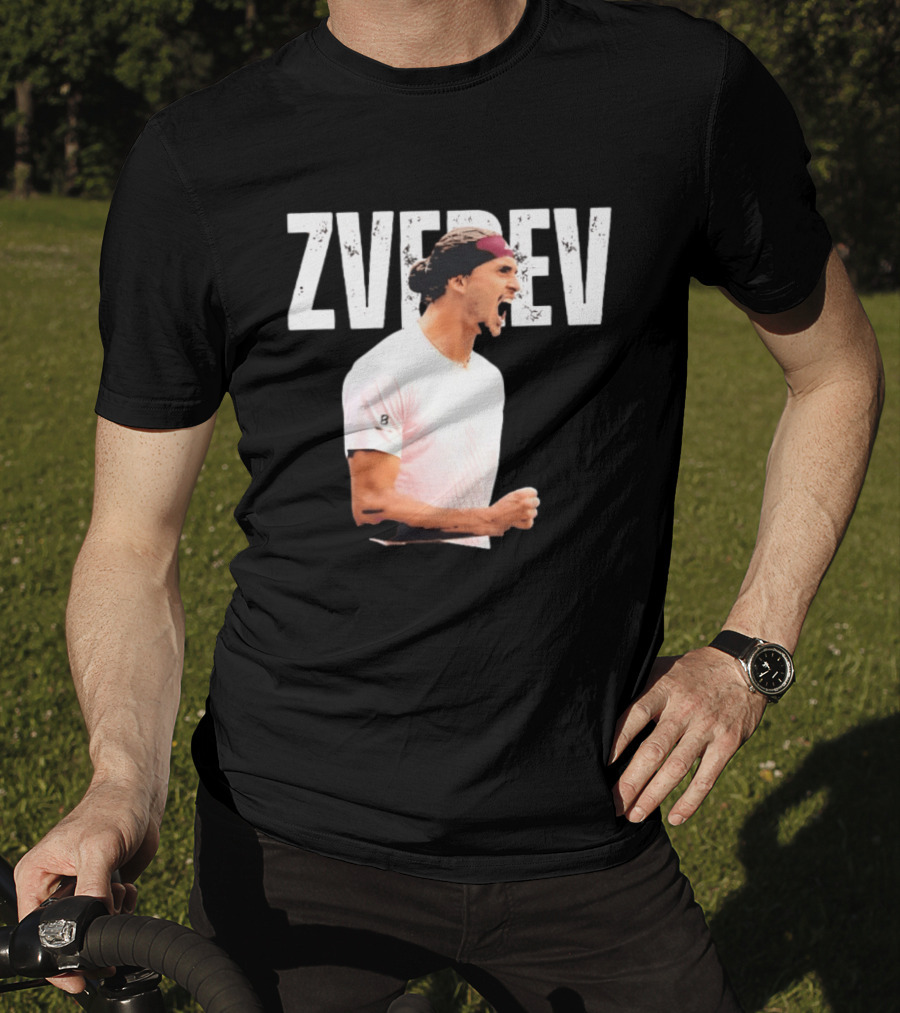 Zverev Tennis Athlete Action Pose With Headband T-Shirt