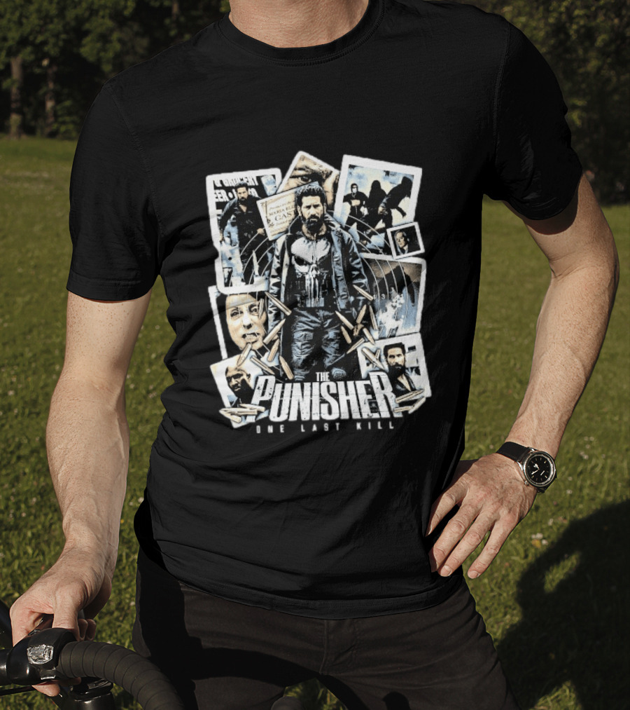 The Punisher One Last Kill Targeted Crime Thriller Collage T-Shirt