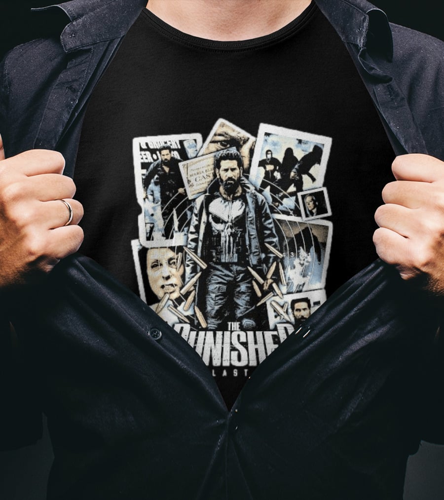 The Punisher One Last Kill Targeted Crime Thriller Collage T-Shirt