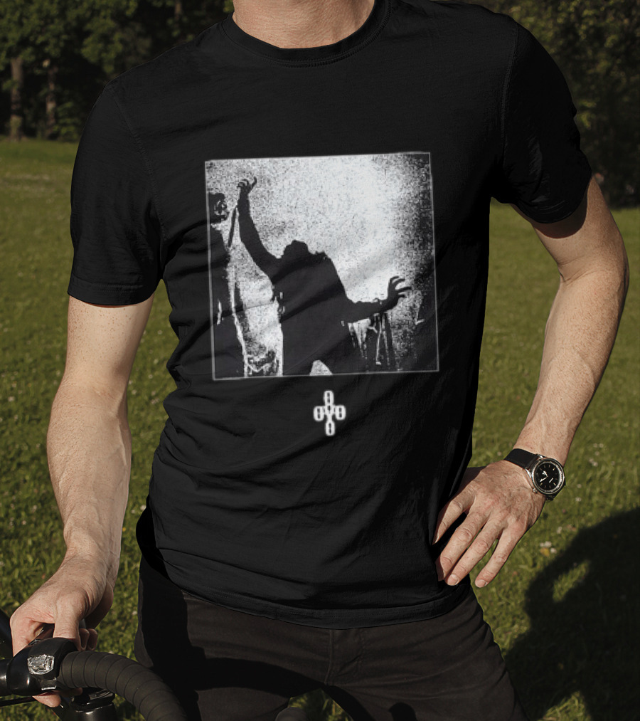 October's Very Own Store The Exorcist Theatrical Trailer Iconic Horror Imagery Black And White T-Shirt