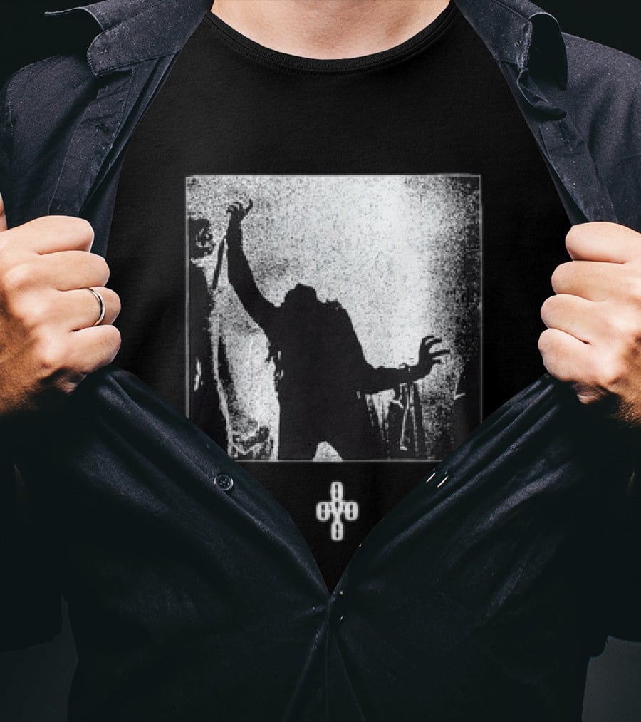 October's Very Own Store The Exorcist Theatrical Trailer Iconic Horror Imagery Black And White T-Shirt