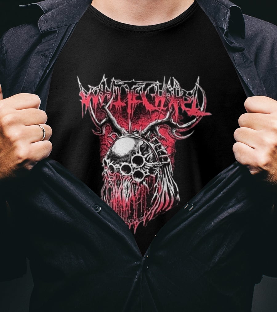Original Whitechapel Australia Tour 2026 Antler Skull T-Shirt