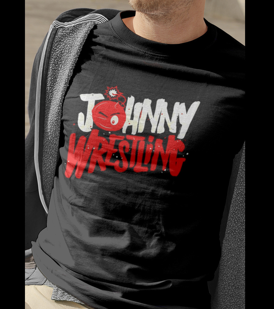 Johnny Wrestling Boom WWE Winking Bomb T-Shirt