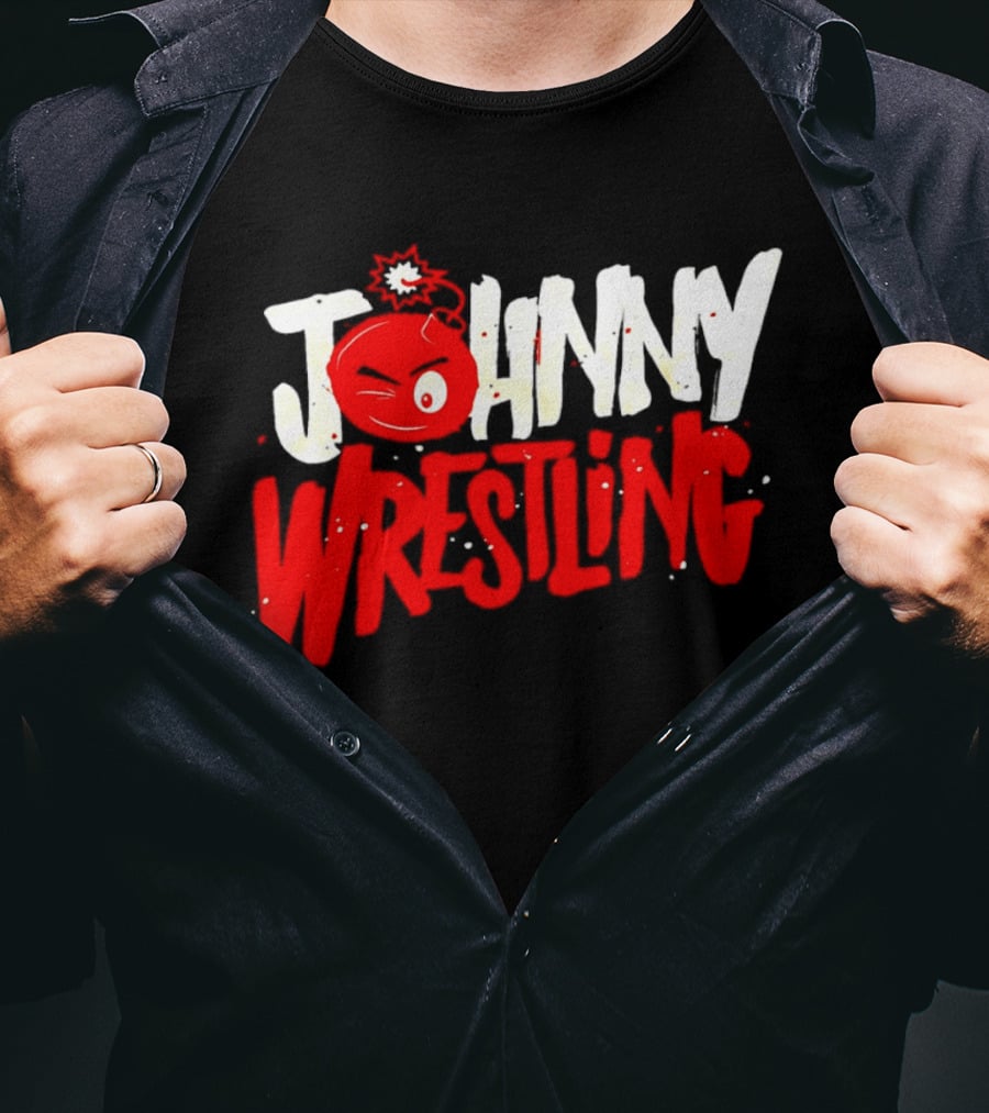 Johnny Wrestling Boom WWE Winking Bomb T-Shirt