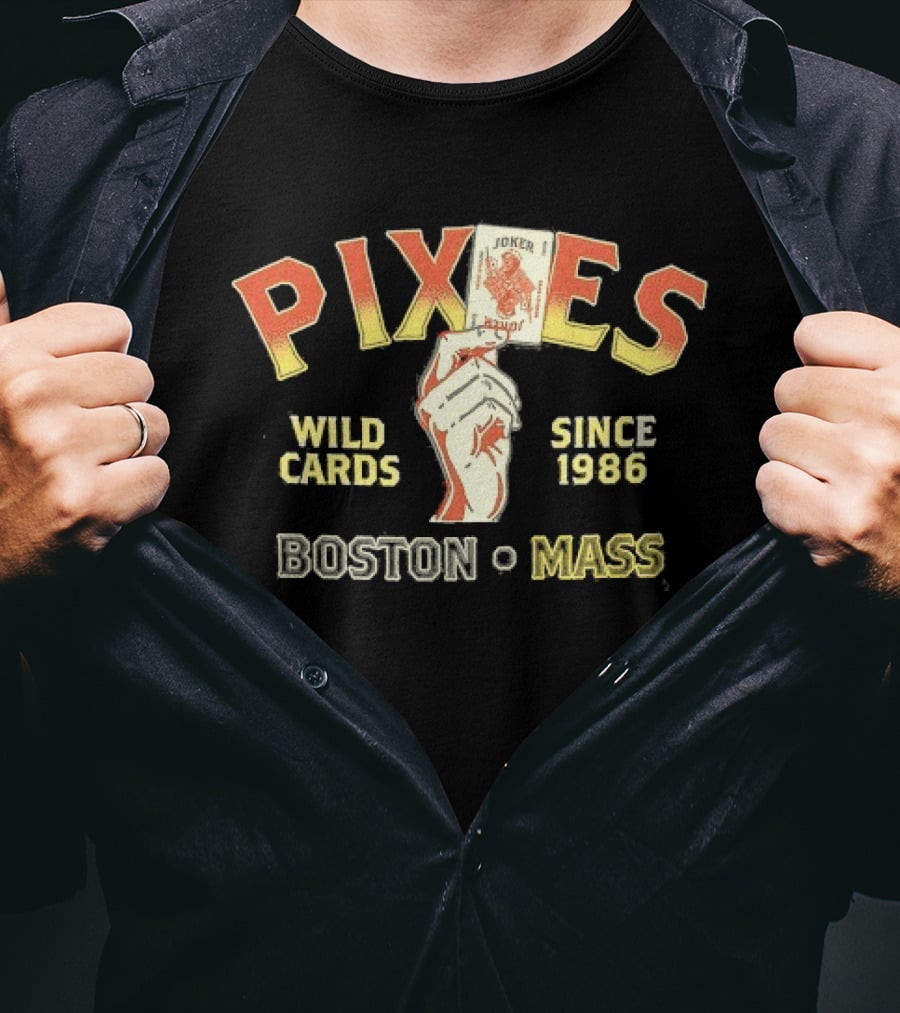 Pixies Wild Cards Joker Since 1986 Boston Mass T-Shirt