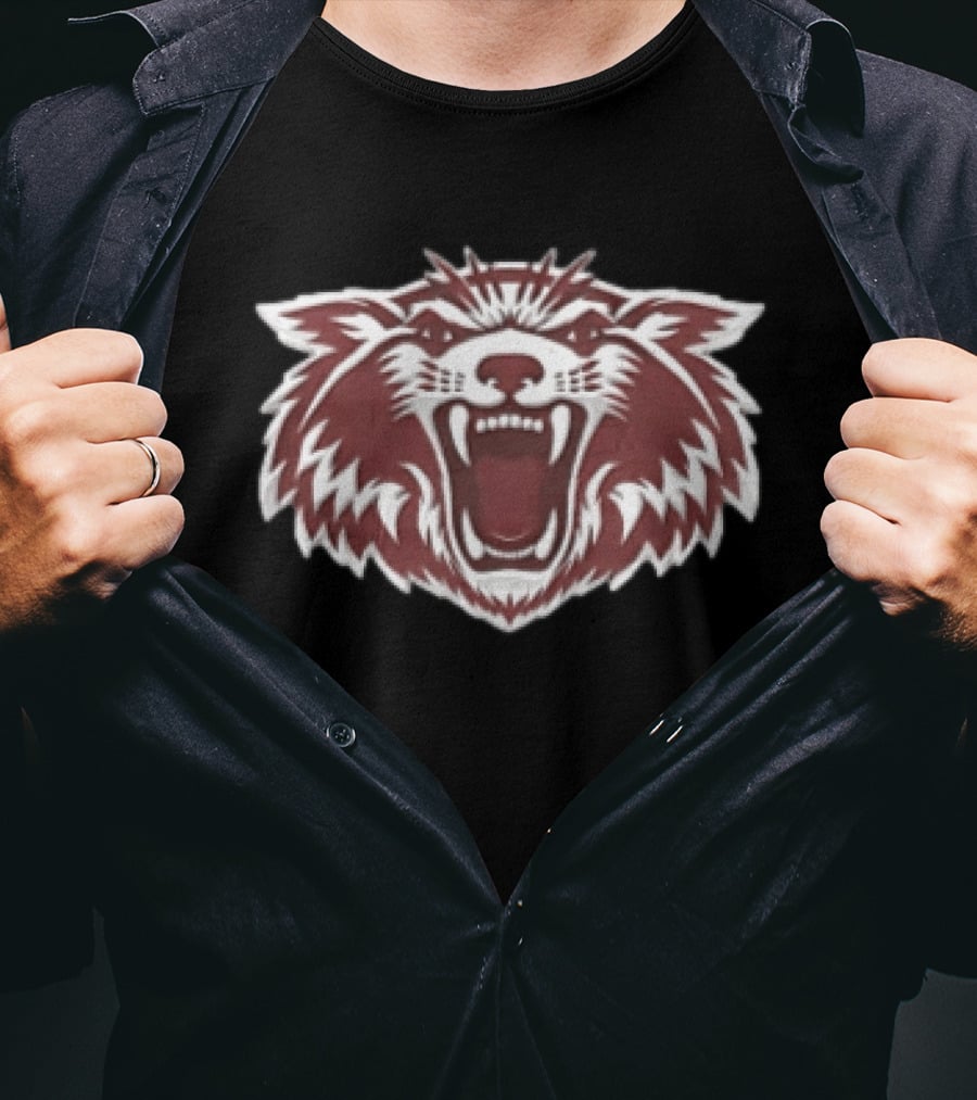Plano Wildcat Fierce Grin Sports Team Mascot Roaring Face T-Shirt