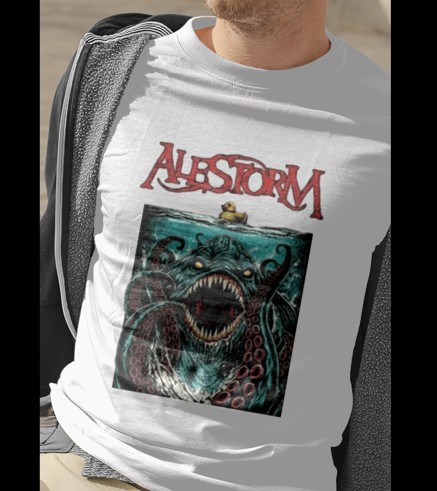 Alestorm Kraken Jaws Summer Tour 2026 Hyperion Omnitour Rubber Duck T-Shirt