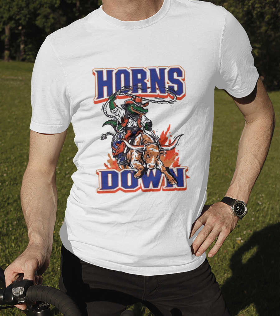 Florida Gators Horns Down Texas Longhorns Rodeo Rivalry T-Shirt