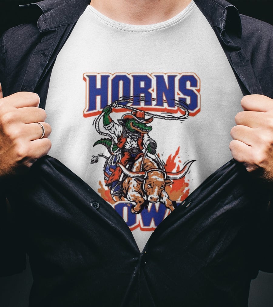 Florida Gators Horns Down Texas Longhorns Rodeo Rivalry T-Shirt