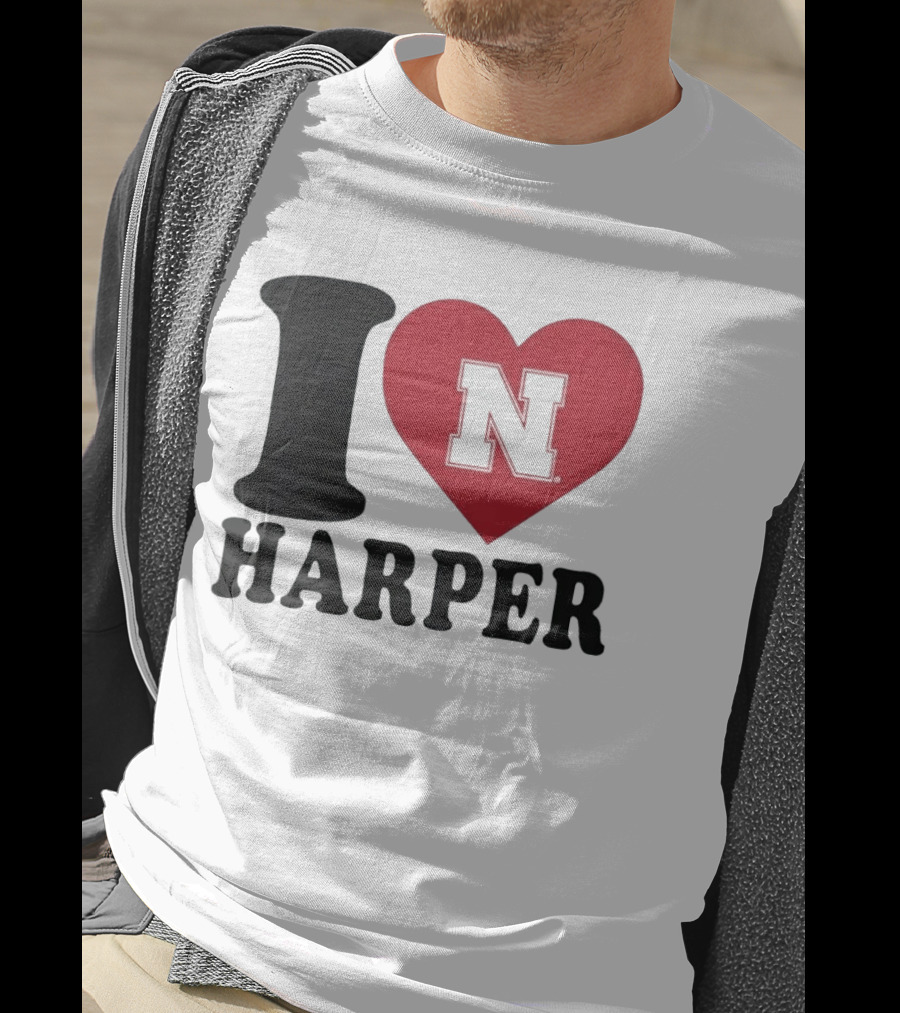 I Love Harper Nebraska Cornhuskers N Heart T-Shirt