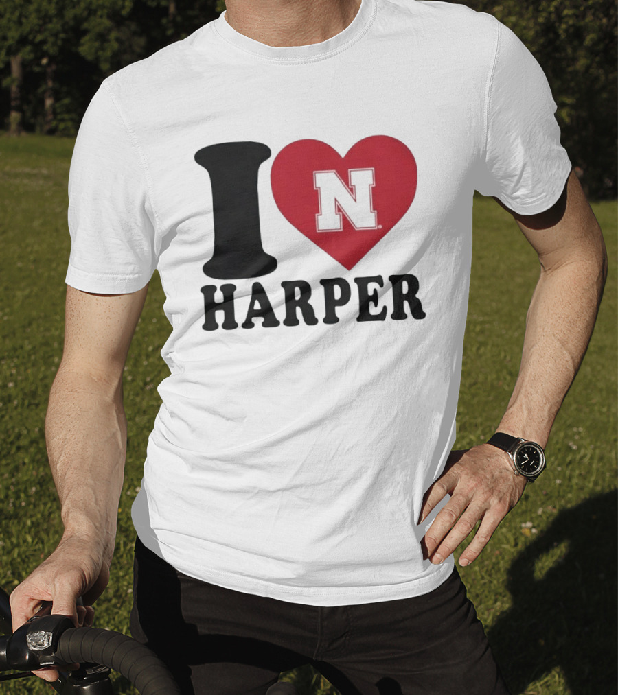 I Love Harper Nebraska Cornhuskers N Heart T-Shirt