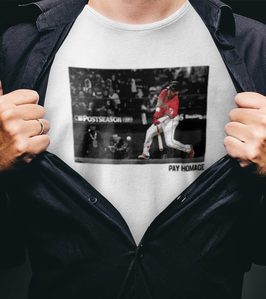 Cleveland Baseball Pay Homage Postseason Action T-Shirt