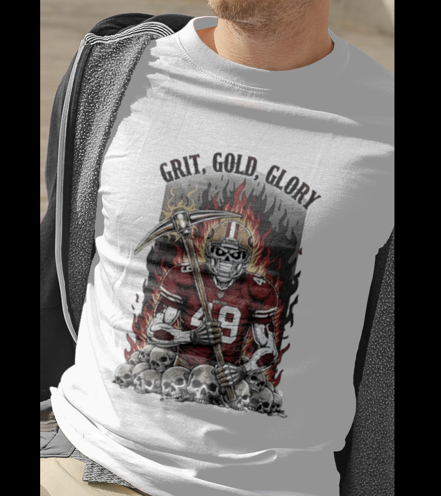 Grit Gold Glory San Francisco 49ers Zombie 49 T-Shirt