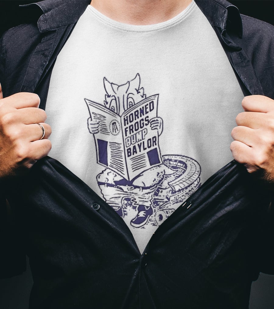 TCU Horned Frogs Dumped Baylor Newspaper Frog T-Shirt
